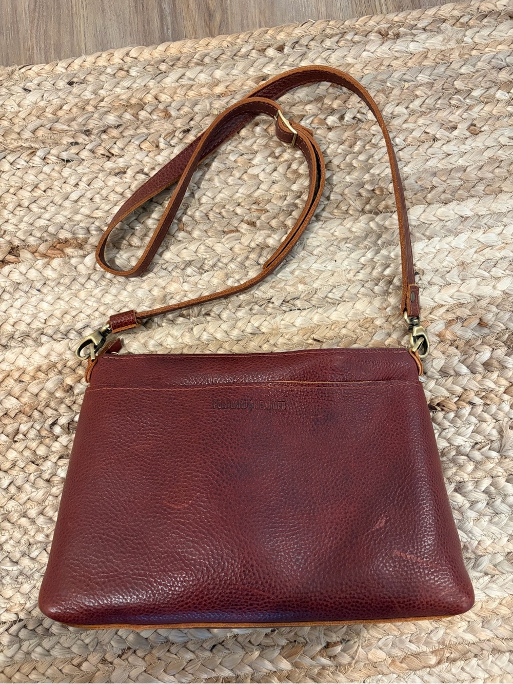 Portland Leather Goods Large Poppy purse in Nutmeg